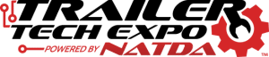 Trailer Tech Expo logo with bold black text and a red gear icon.